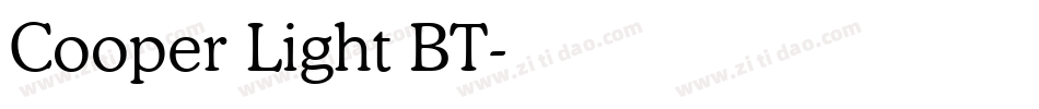 Cooper Light BT字体转换